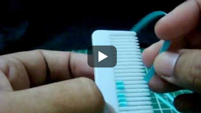 You can make the petal of a flower using hair comb. IT'S EASY!